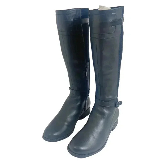 Aetrex Chelsea Tall Riding Boot Black Leather Boot Women's Size 8 - Picture 2 of 12